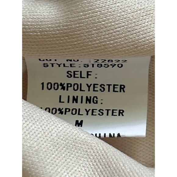 Vintage-Inspired Ember Gold Sparkle Studded Champagne High Neck Blouse M - Picture 7 of 11